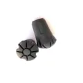 Puntas de bastón de trekking de goma negra fundas protectoras de repuesto para senderismo - Conteras de goma con relieve