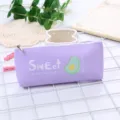 Astuccio in pelle PU viola con illustrazione di avocado e scritta dolce - Avocado Viola
