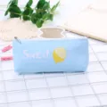 Astuccio in PU azzurro con stampa limone, design dolce e chiusura a cerniera - Limone Blu