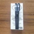 Schwarze matte Gelschreiber 0,5 mm feine Spitze mit minimalistischer nautischer Box - Kugelspitze (Einzeln) / Schwarz