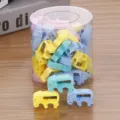Cute cartoon elephant-shaped mini pencil sharpeners in assorted pastel candy colors - Elephant - B