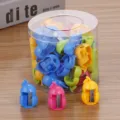 Bulk pack of cute candy-colored fruit shaped pencil sharpeners in blue pink and yellow - Gourd - E