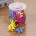 Creative airplane shaped pencil sharpeners in candy colors stored in a clear tub - Airplane - A