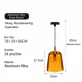 Pelle à neige télescopique en aluminium doré pour la randonnée camping et urgence. - Or