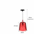 Pelle à neige et glace en alliage d'aluminium pour randonnée camping et urgence voiture. - Rouge