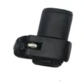Ersatzteil externer Verschluss Schnalle fuer 3-teilige Trekkingkaeppchen Wanderstoecke Zubehoer - Flacher Mund 18-16MM / Schwarz