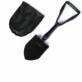 Pelle pliante multifonctionnelle outil de camping portable avec sac de rangement noir - Modèle moyen épais - noir avec sac de rangement