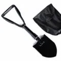 Pelle pliante multifonctionnelle pour le camping en plein air et sac de rangement - Grand modèle épais - noir avec sac de rangement