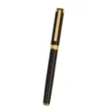 Black and gold metal rollerball pen variant, heavy feel business office signing gift pen. - Black with Gold Trim