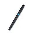 Black metal rollerball pen with blue ring business office signature pen smooth writing gift - Blue