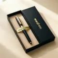 Hero 777 metal rollerball pen in luxury black gift box, premium business executive pen. - Matte Black Single Pen Gift Box