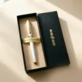 Hero metal rollerball pen with luxury black gift box, premium business office writing tool. - Glossy White Single Pen Gift Box