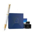 Σετ δώρου πένας Parker IM Deluxe, λευκό φινίρισμα πλέγματος με μαύρο μελάνι. - 0.5mm / Λευκό Καθρέφτη