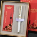 Hero metal rollerball pen luxury business gift set in red box with white luxury finish - Glossy White Pen & Red Gift Box