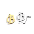 Pendente con lettera B in acciaio inossidabile fai da te collana braccialetto gioielli 12mm - Lettera B / Argento
