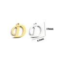 Ciondolo Lettera D in Acciaio Inossidabile Charm DIY per Bracciale Collana Fai da Te Gioielli - Lettera D / Argento
