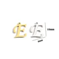 Ciondolo con lettera E in acciaio inossidabile per gioielli DIY, variante oro e argento. - Lettera E / Argento