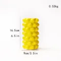 Gelbe Keramik Vase Zitronen Form moderne Deko Hydrokultur Blumenvasen Detailansicht - Zitronen-Zylindervase