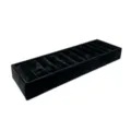 Elegant 10-slot black velvet rectangular bracelet display tray and jewelry organizer - Black Velvet / 35X9.5X3.5