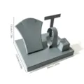 Grey 4-piece jewelry display stand set for necklaces rings and bracelets 18x14.8cm - Gray