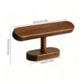 Expositor de joyas de madera de nogal para pulseras y collares con parte superior - Soporte de Capa Única Ovalada Inclinada / 10.5cm / Nogal