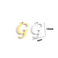 Ciondolo lettera G in acciaio inossidabile accessorio gioielli fai da te oro e argento - Lettera G / Argento