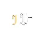 Ciondolo lettera J in acciaio inossidabile oro e argento accessorio gioielli DIY - Lettera J / Argento