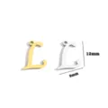 Ciondolo lettera L in acciaio inossidabile accessorio gioielli DIY oro argento 12x9mm - Lettera L / Argento
