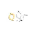 Ciondolo lettera Q in acciaio inossidabile DIY, colore oro e argento, accessorio 12x10mm - Lettera Q / Argento