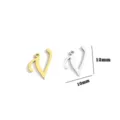 Ciondolo lettera in acciaio inossidabile gioielli DIY oro e argento 10mm 12mm - Lettera V / Argento