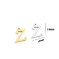 Ciondolo Lettera Z in Acciaio Inossidabile Variante Accessori per Creazione Gioielli DIY - Lettera Z / Argento