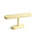Soporte de madera de pino en forma de T para pulseras y joyas expositor - Soporte de Capa Única Ovalada Inclinada / 10.5cm / Color madera natural