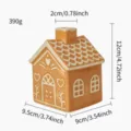 Nordic ceramic gingerbread house aromatherapy bottle Christmas home decoration craft ornament - Gingerbread House Aroma Bottle / Yellow