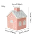 Nordic ceramic house aroma diffuser bottle cute pink home decor ornament 390g 12cm height - Little House Aroma Bottle / Pink