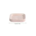 Plateau à bijoux carré en velours rose pour bagues et boucles d'oreilles, taille 12cm - Plateau Bijoux Carré Incliné vers l'Intérieur / 12x12x1.9cm / Rose