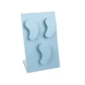 Expositor de pendientes magnético profesional de 3 posiciones en cuero cepillado azul - Magnético 3 Posiciones L - Azul Cepillado / 28x18cm