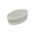 Estuche joyero portátil de terciopelo gris claro para anillos y para pendientes - Gris claro