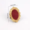 Vintage gold resin jewelry display stand and ring frame measuring 10x12cm for detail view - Oval Ring Velvet Style / 12 x 10cm / Burgundy