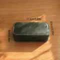 Dettaglio delle dimensioni della scatola porta orologi in pelle nera con cerniera - 2-slot / Nero