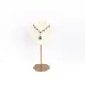 Professioneller Schmuckständer aus Metall mit Mannequin-Büste für Halsketten. - High-End Necklace Stand-L / Beige