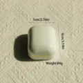 High-end glossy white jewelry box for rings and necklaces featuring elegant gold trim - Ring Box / 7x9cm / White Ring