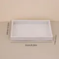 Grey velvet jewelry tray organizer 21x14x2.5cm dimension details for storage display - 21X14X2.5cm / 米色-空盘