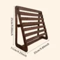 Organizador de pendientes de madera retro con dimensiones 25cm de altura y anchura - Nogal Oscuro