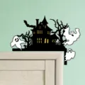 Decorazione per angolo porta di Halloween spettrale casa stregata fantasma per festa casa - Castello Fantasma