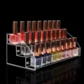 3-tier clear acrylic nail polish display rack organizer for countertop - Triple Layer Set / 31cm Width