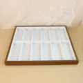 Professionelles Brillendisplay aus Holz mit 12 Fächern und weißem Innenfutter-Design - 12 Slots Stil (Holzmaserung Brillen-Tablett 18 Slots-E-305) / 12 Raster