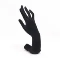 Maniquí de mano de loto en terciopelo negro para exhibición profesional de joyería - Terciopelo Negro