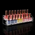 Two-tier clear acrylic nail polish organizer stand for professional desktop display rack - 2-Tier / 31cm Width