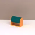 Supporto per orologi in velluto verde acqua con elegante cornice in metallo dorato - Verde