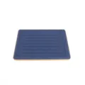 Navy blue PU leather jewelry ring display tray with elegant gold metal frame - Ring Display Tray / Sapphire Blue